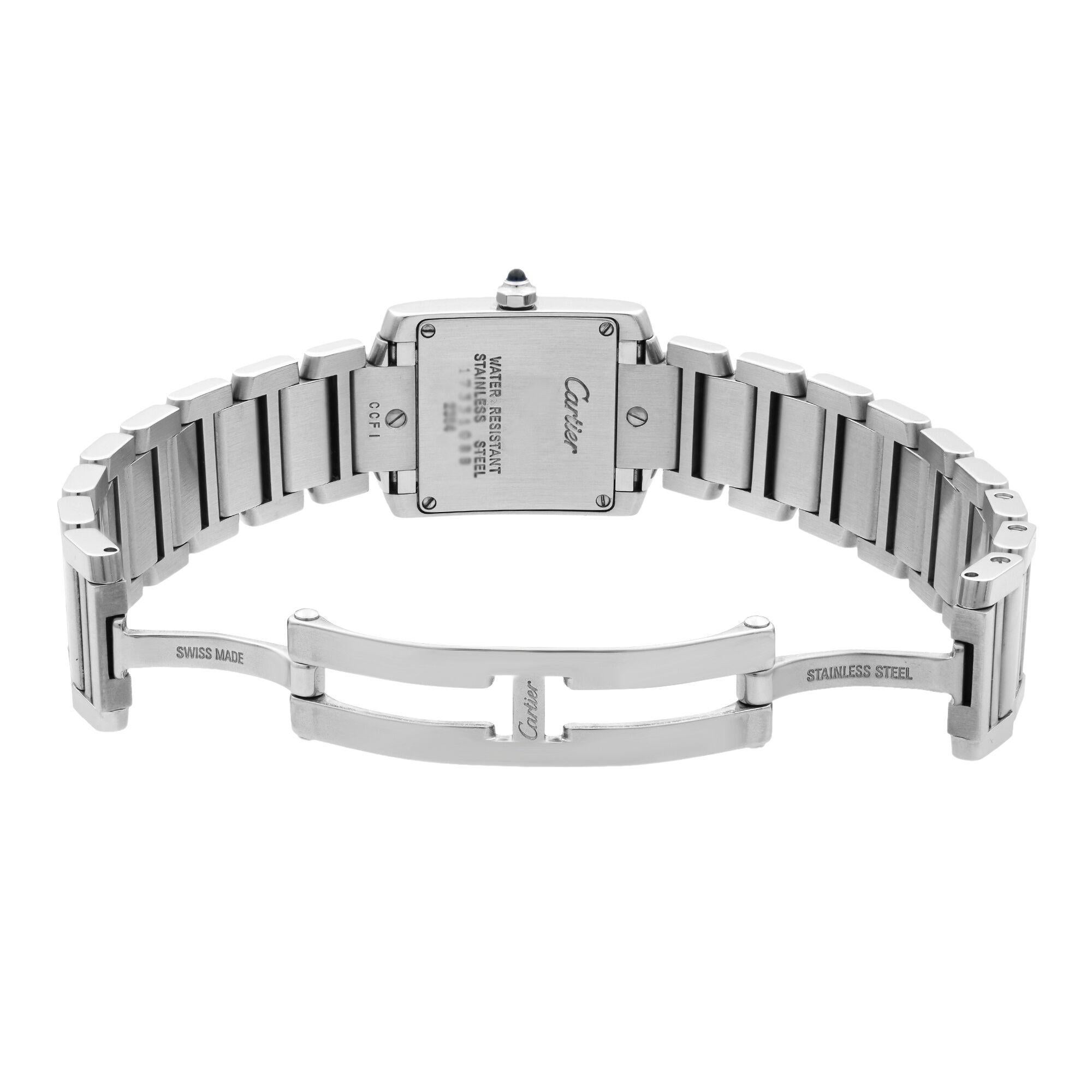 Cartier Tank Francaise Small Steel White Dial Quartz Women's Watch W51008Q3 3