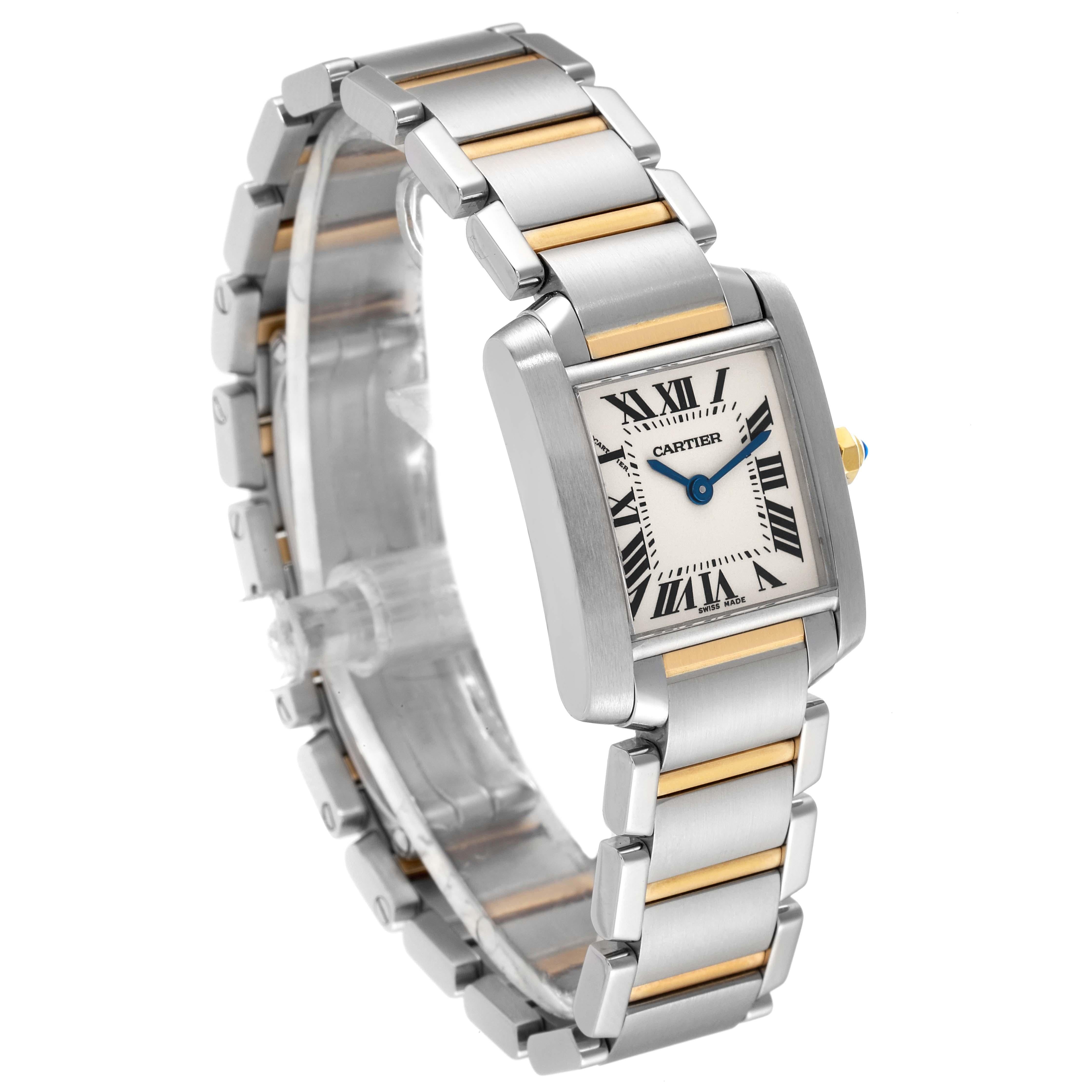 Cartier: Gelbgold-Damenuhr Tank Francaise W51007Q4 aus Stahl im Zustand „Hervorragend“ im Angebot in Atlanta, GA