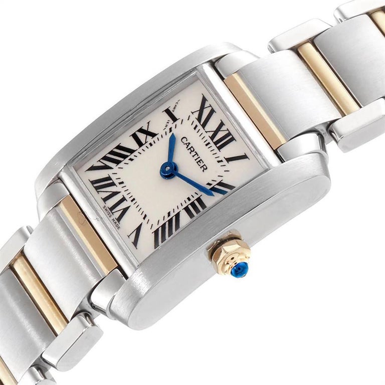 Cartier Tank Francaise Small Steel Yellow Gold Ladies Watch W51007Q4 ...