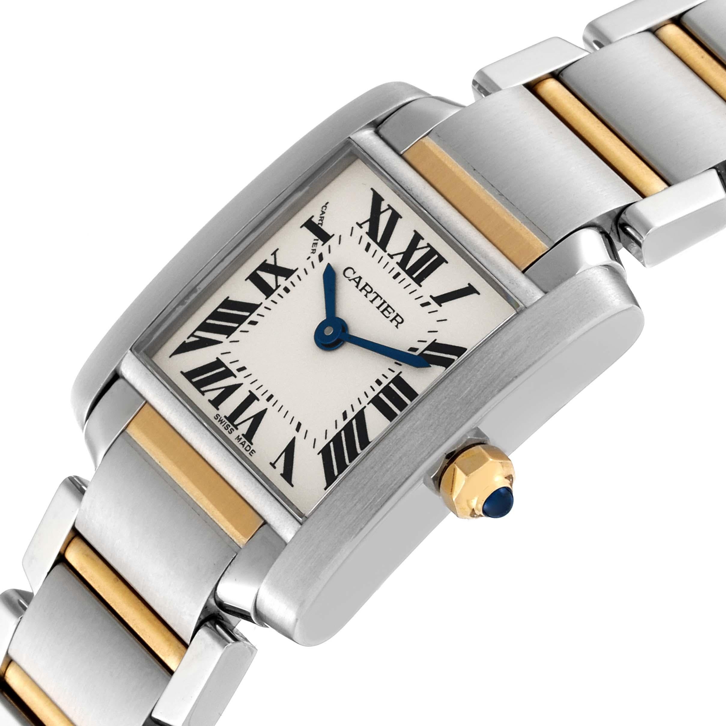 Cartier Tank Francaise Small Steel Yellow Gold Ladies Watch W51007Q4 1