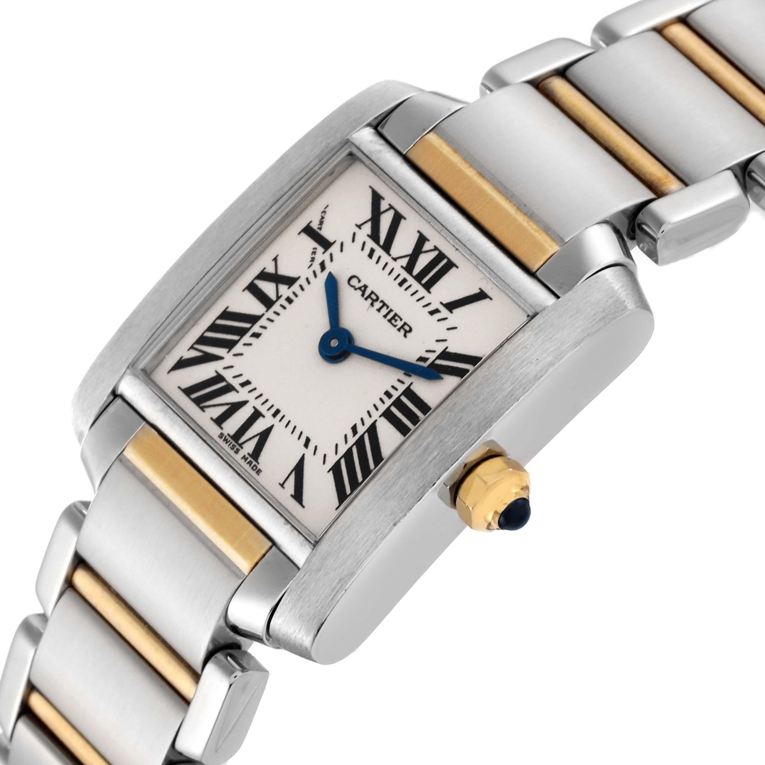 Cartier Tank Francaise Small Steel Yellow Gold Ladies Watch W51007Q4 1
