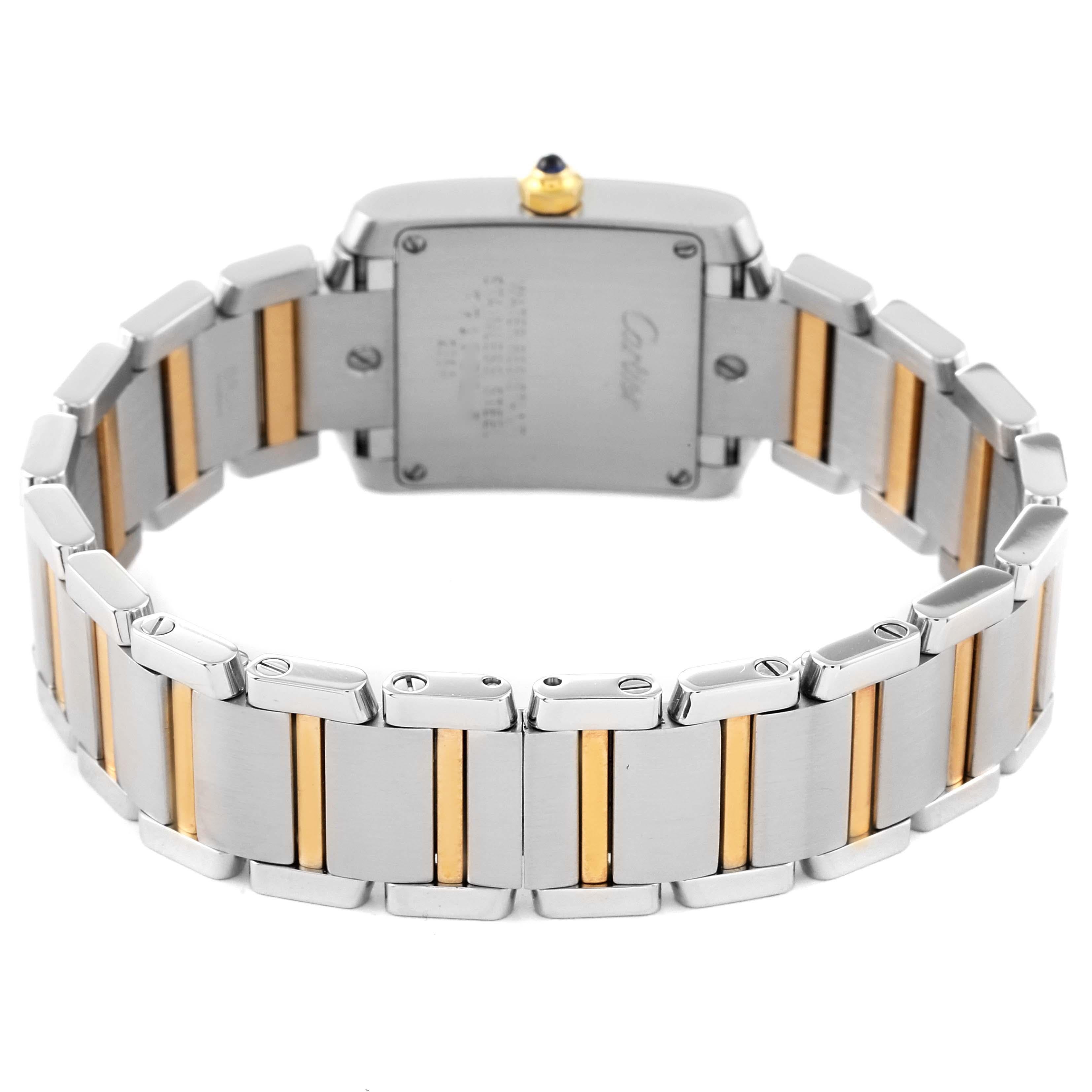 Cartier: Gelbgold-Damenuhr Tank Francaise W51007Q4 aus Stahl im Angebot 4