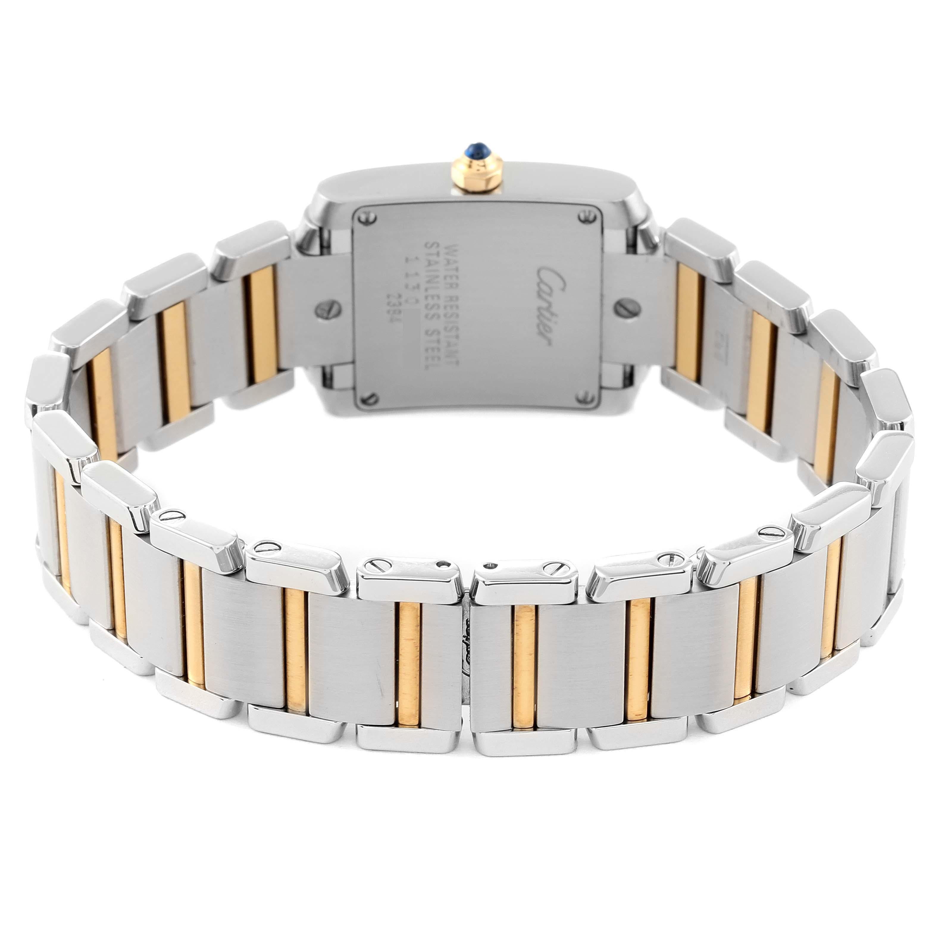 Cartier Tank Francaise Small Steel Yellow Gold Ladies Watch W51007Q4 3