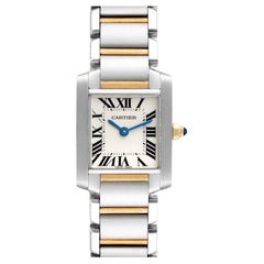 Cartier Tank Francaise Small Steel Yellow Gold Ladies Watch W51007Q4