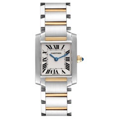 Cartier, petite montre Tank Francaise en acier et or jaune, pour femmes W51007Q4
