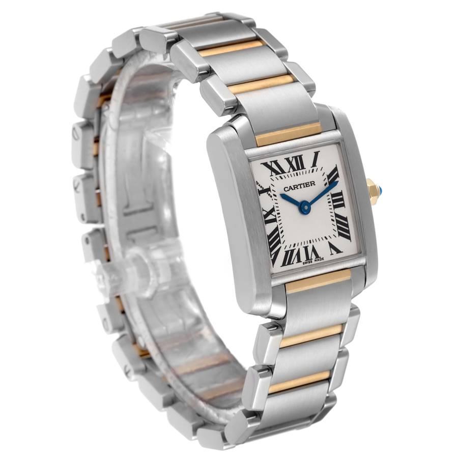 Cartier Tank Francaise Small Two Tone Ladies Watch W51007Q4 In Excellent Condition In Atlanta, GA