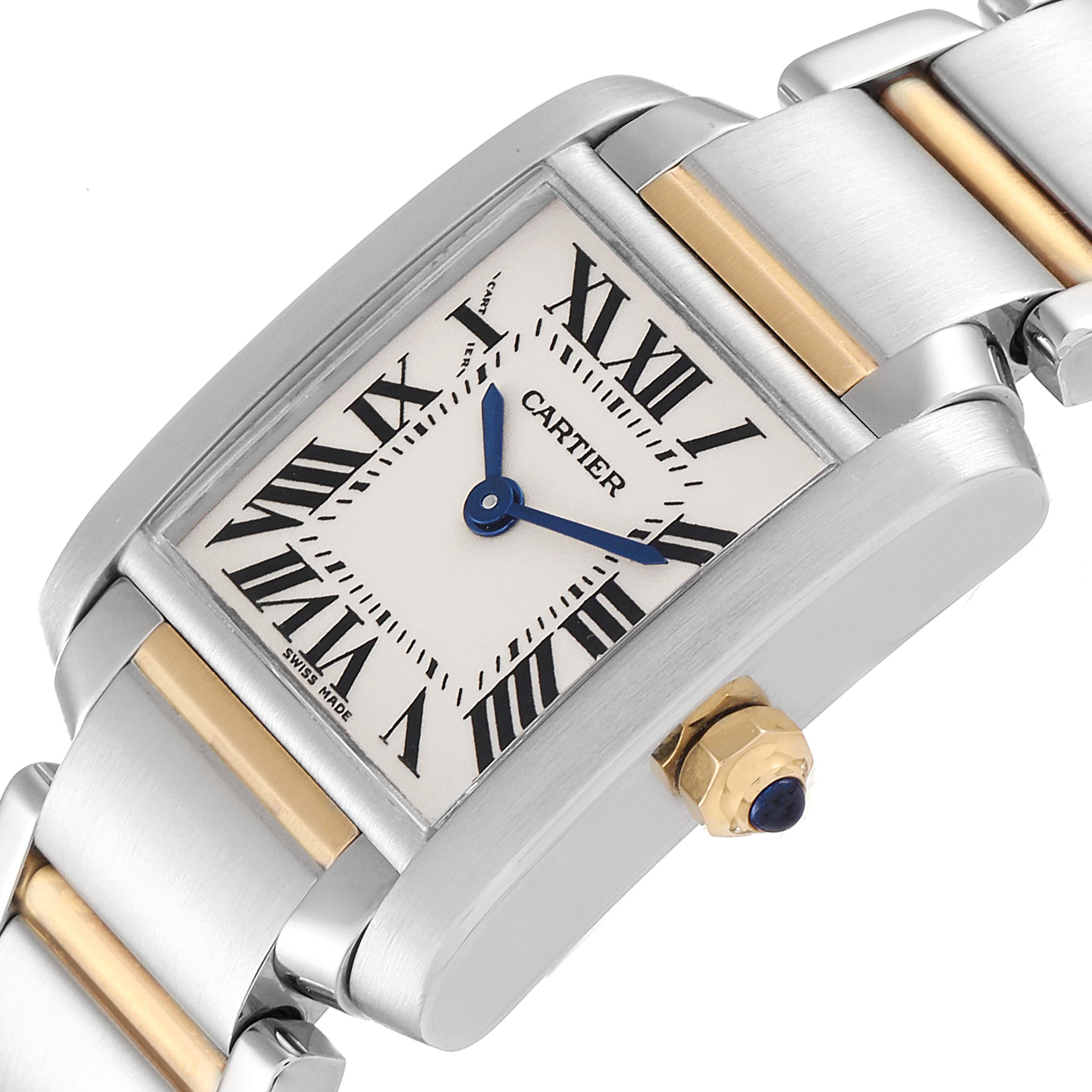 Women's Cartier Tank Francaise Small Two Tone Ladies Watch W51007Q4 For Sale