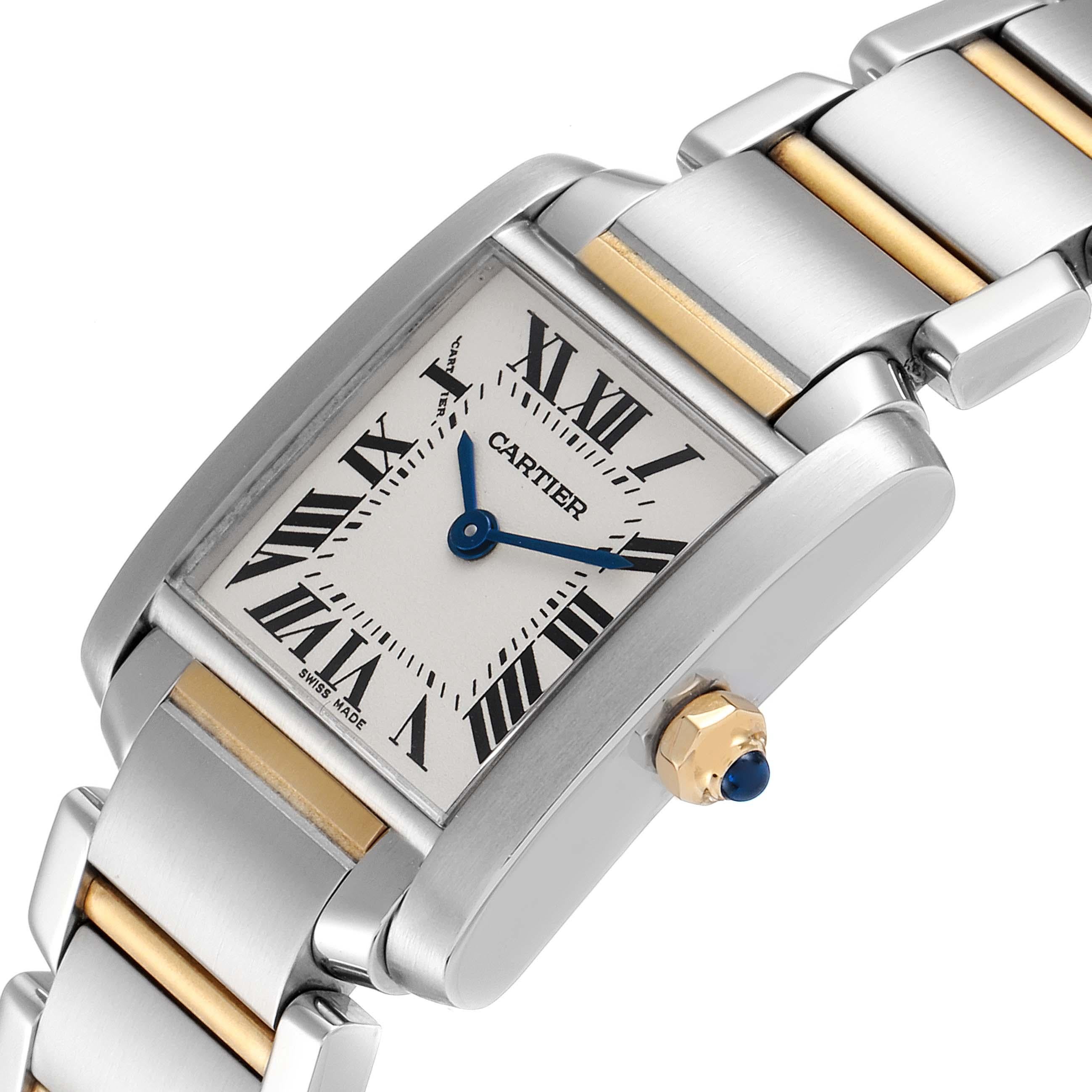 Cartier Tank Francaise Small Two Tone Ladies Watch W51007Q4 For Sale 2
