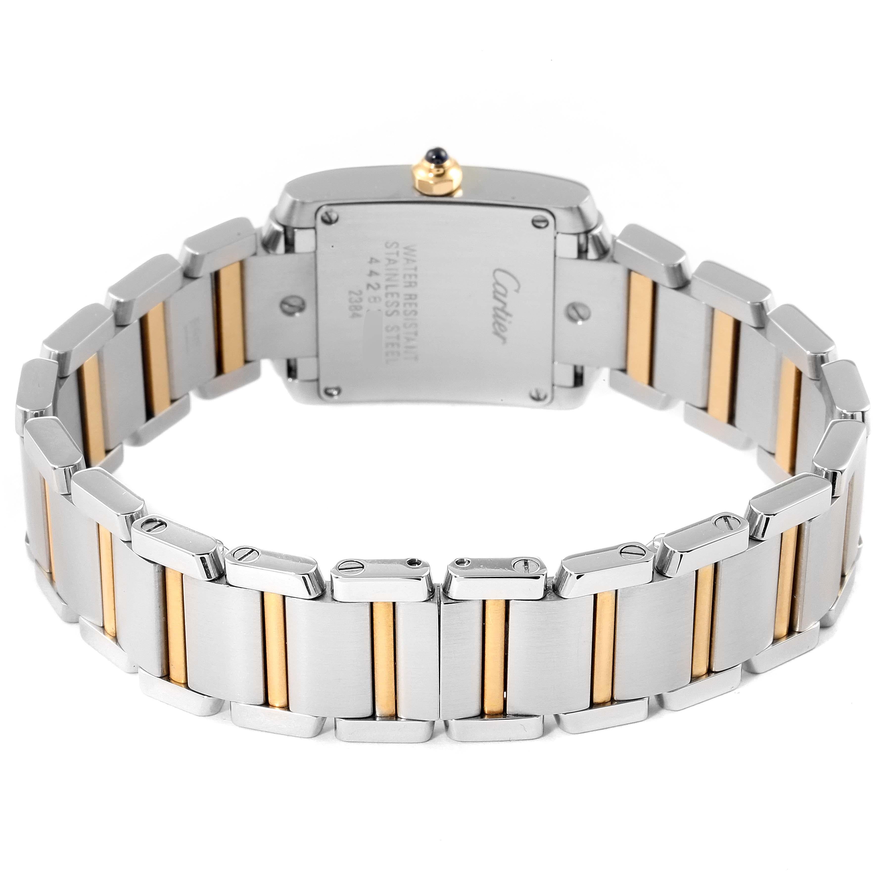 Cartier Tank Francaise Small Two Tone Ladies Watch W51007Q4 For Sale 4