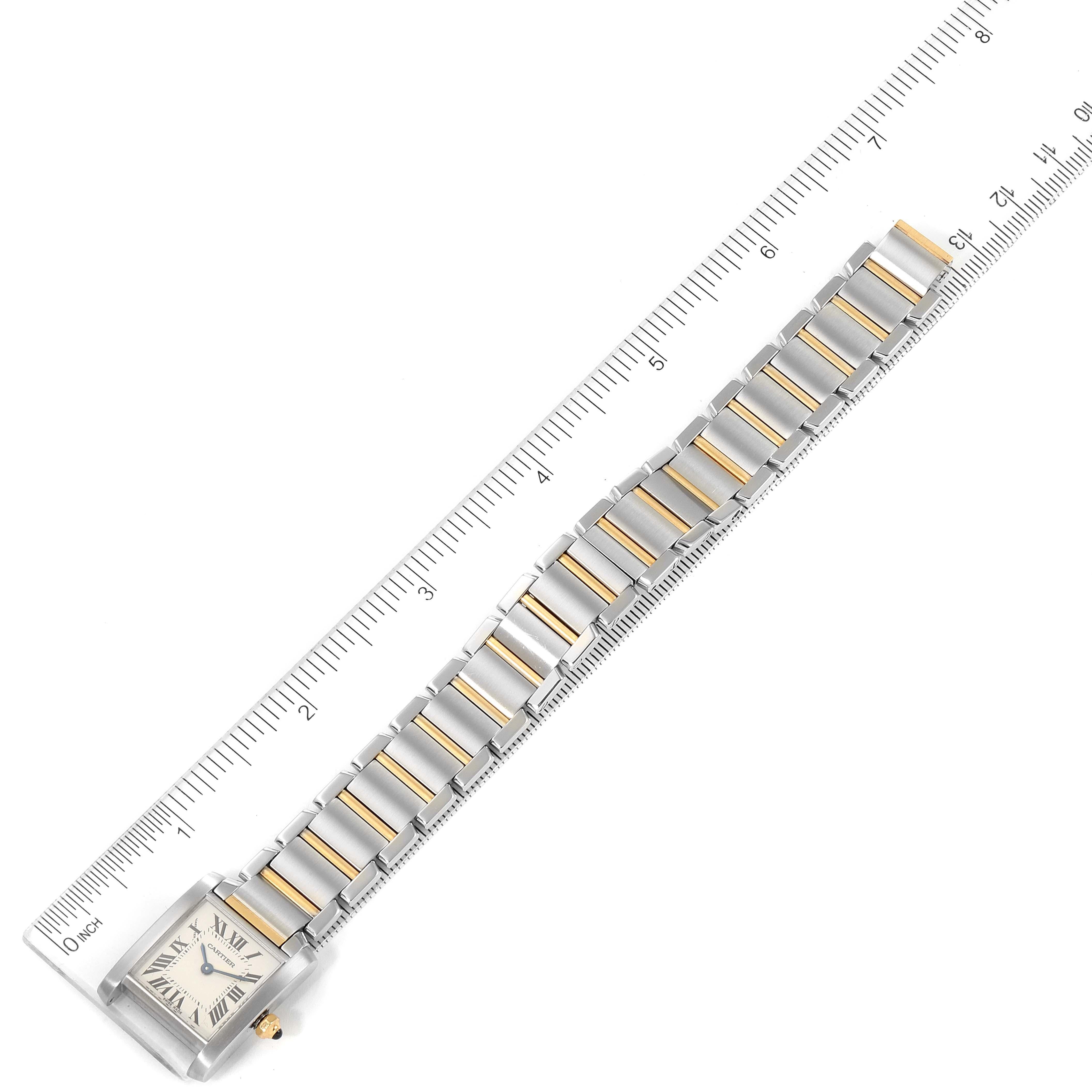 Cartier Tank Francaise Small Two Tone Ladies Watch W51007Q4 For Sale 5