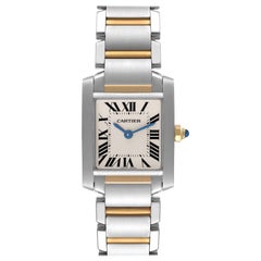 Cartier, petite montre Tank Francaise bicolore pour femme W51007Q4
