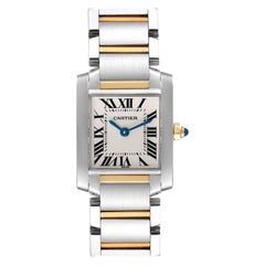 Cartier, petite montre Tank Francaise bicolore pour femme W51007Q4