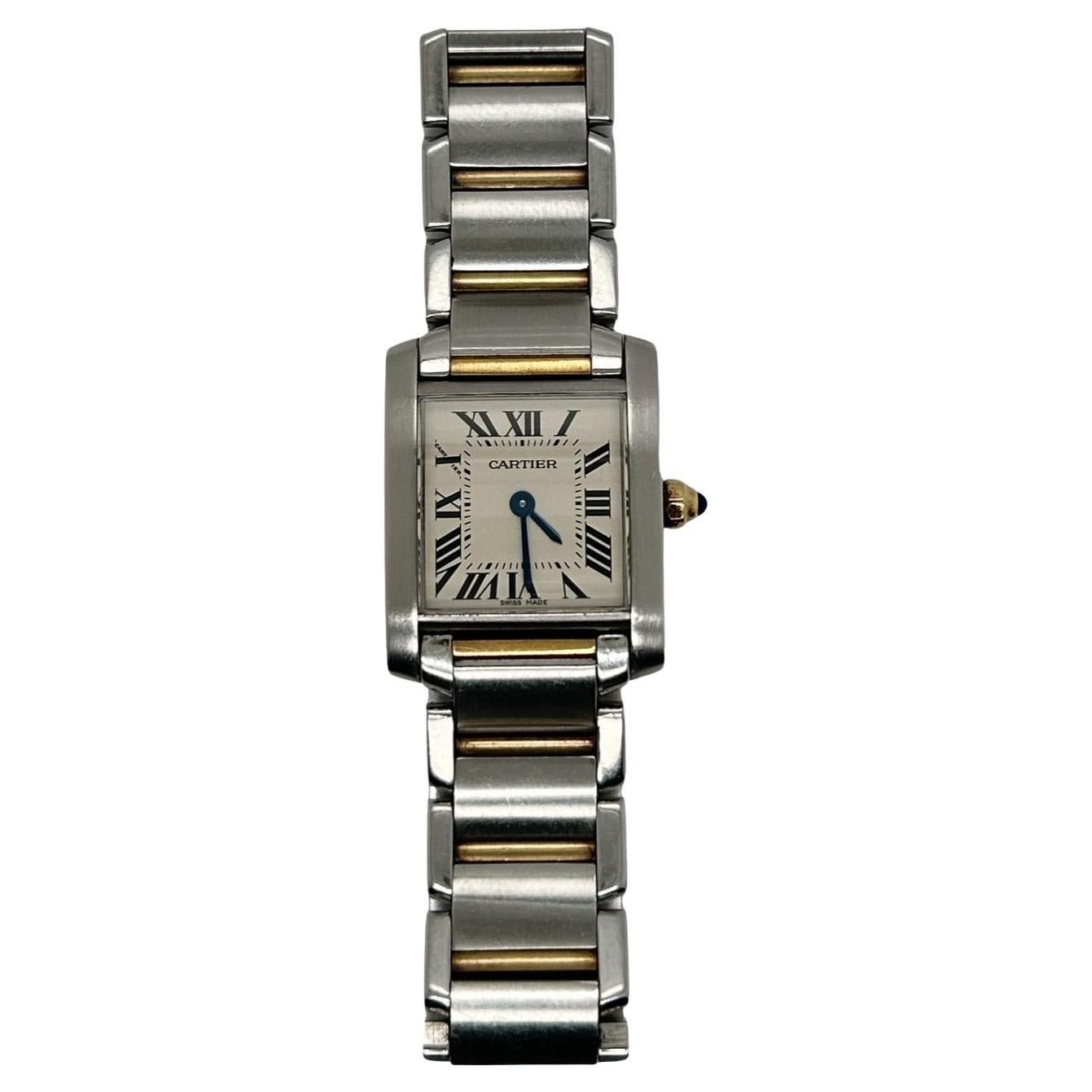 Cartier Tank Francaise Piccolo Bicolore W51007Q4 in vendita