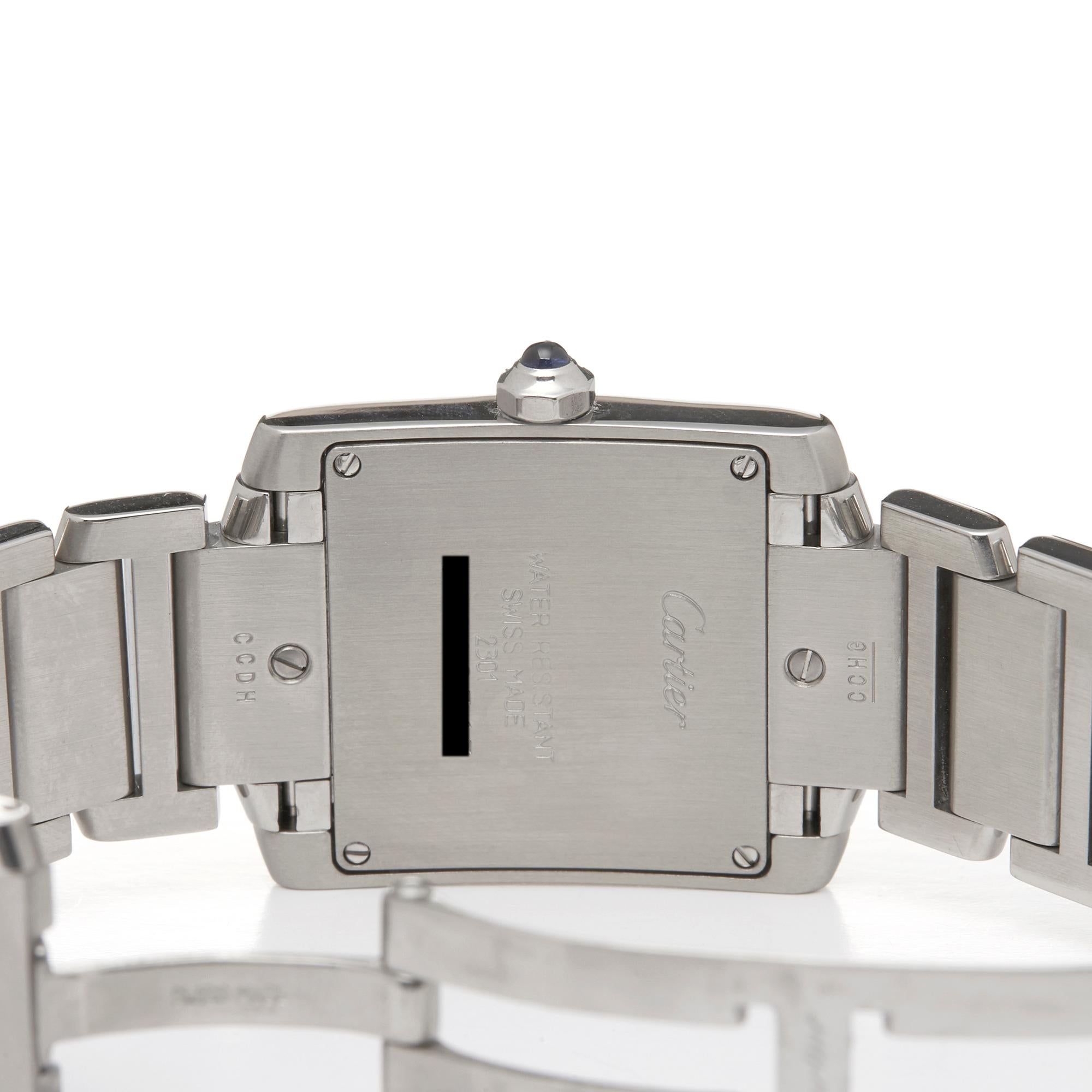 Cartier Tank Francaise Stainless Steel 2301 In Excellent Condition In Bishops Stortford, Hertfordshire