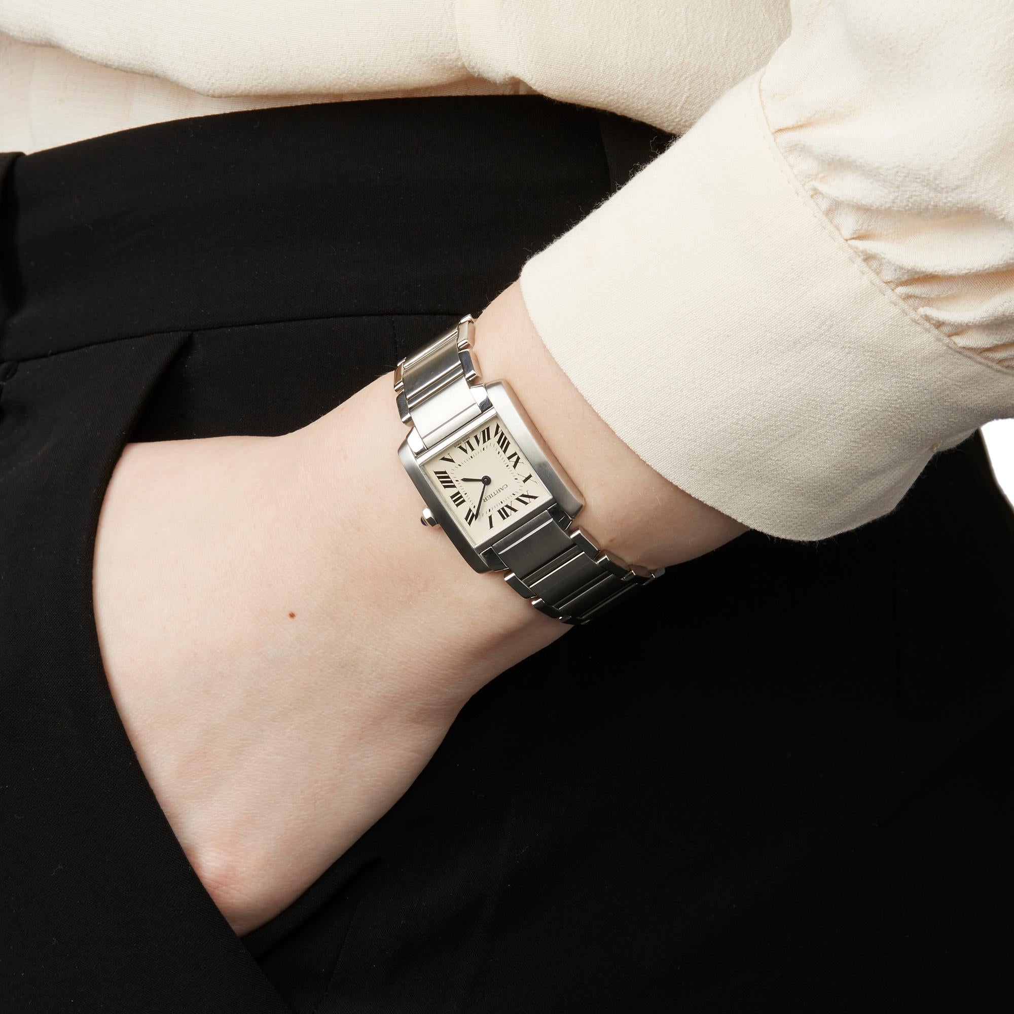Women's Cartier Tank Francaise Stainless Steel 2301 Wristwatch