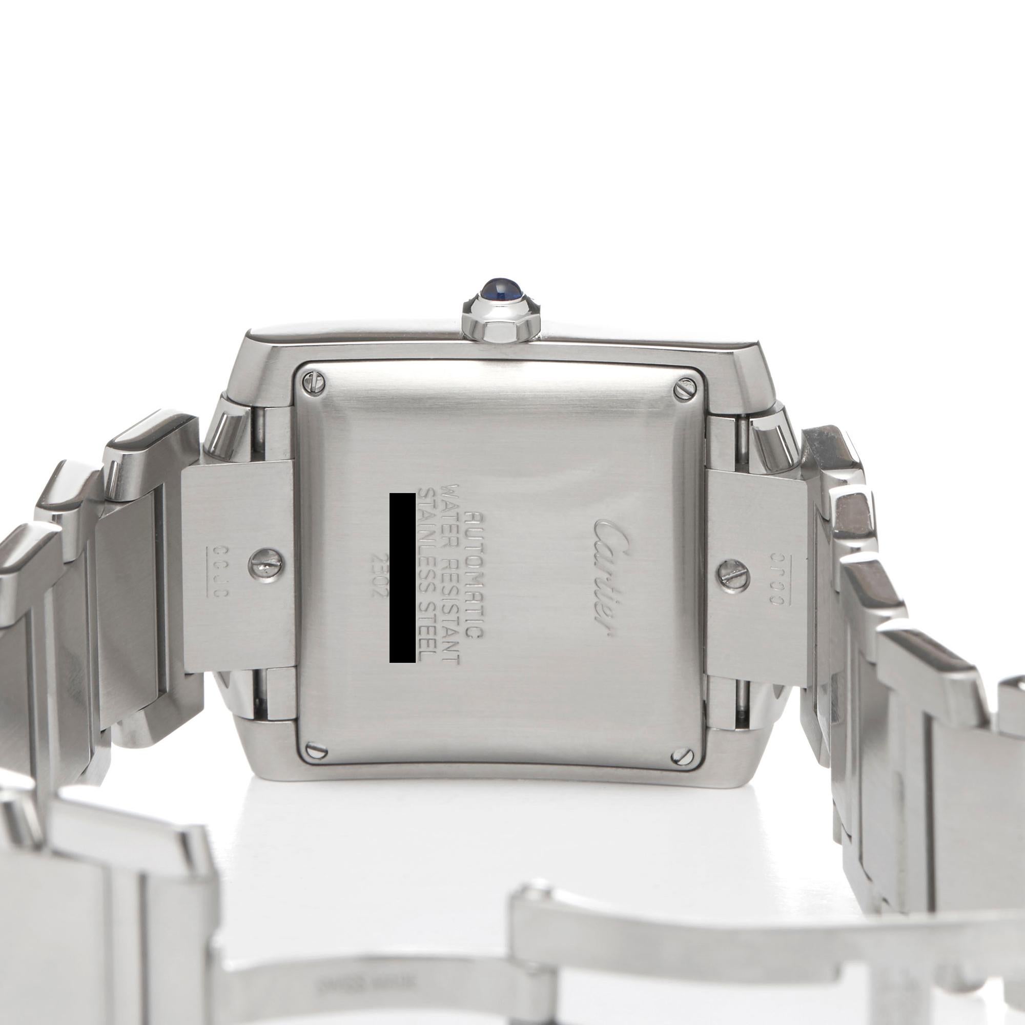 Cartier Tank Francaise Stainless Steel 2302 In Excellent Condition In Bishops Stortford, Hertfordshire