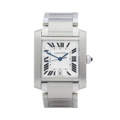 Cartier Tank Francaise Stainless Steel 2302 Ladies Wristwatch