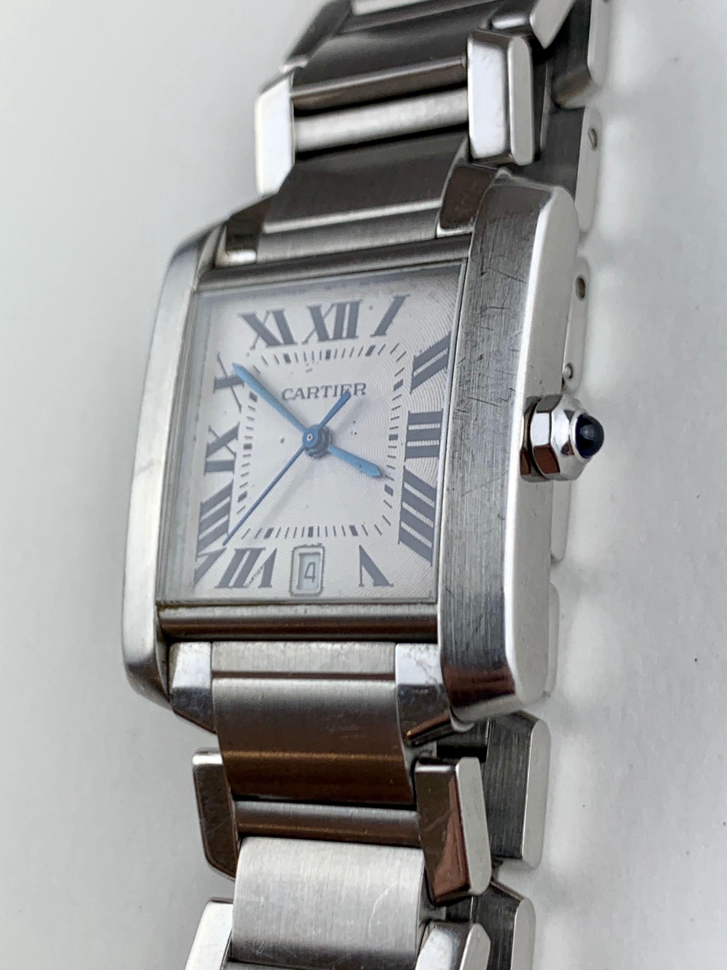 Cartier Tank Francaise Stainless Steel 2302 Watch 2