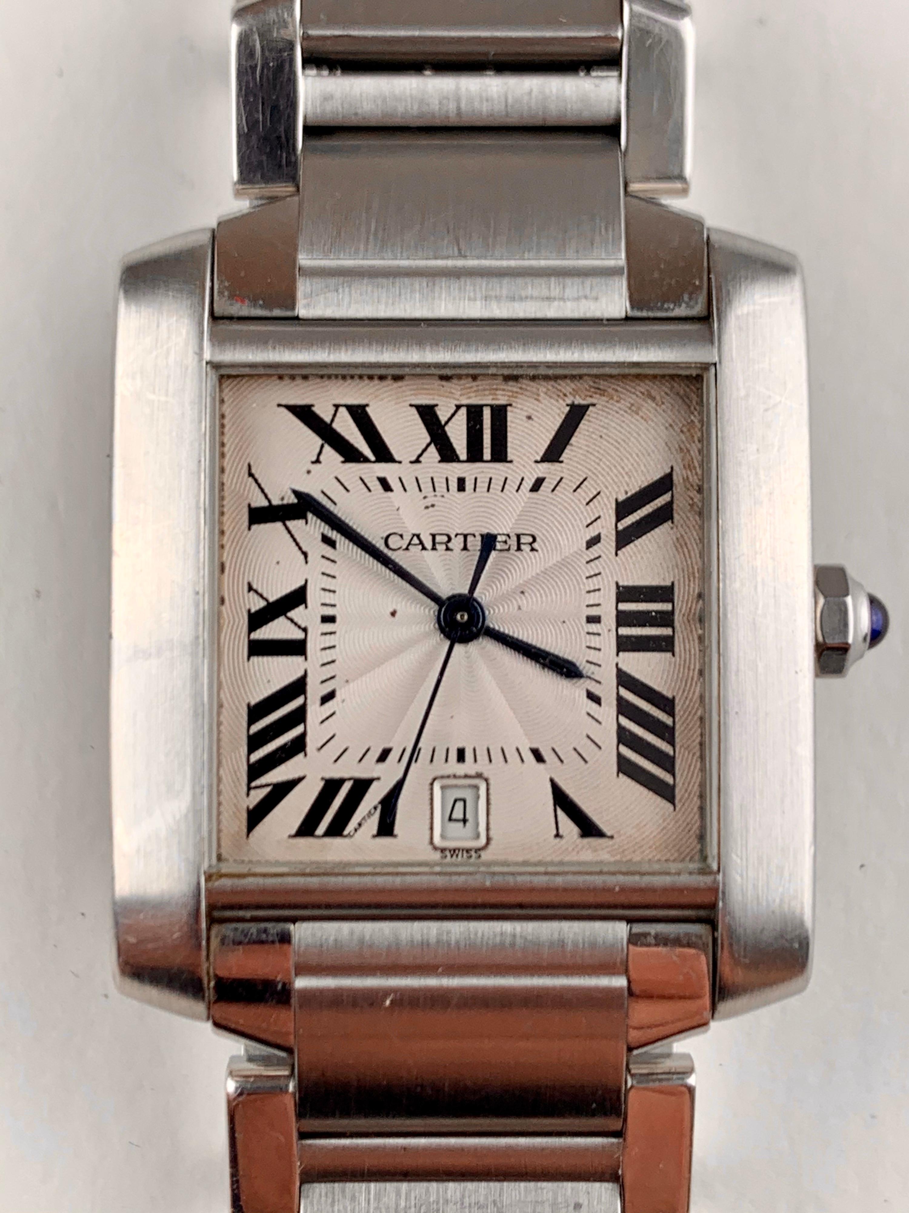 Cartier Tank Francaise Stainless Steel 2302 Watch 3