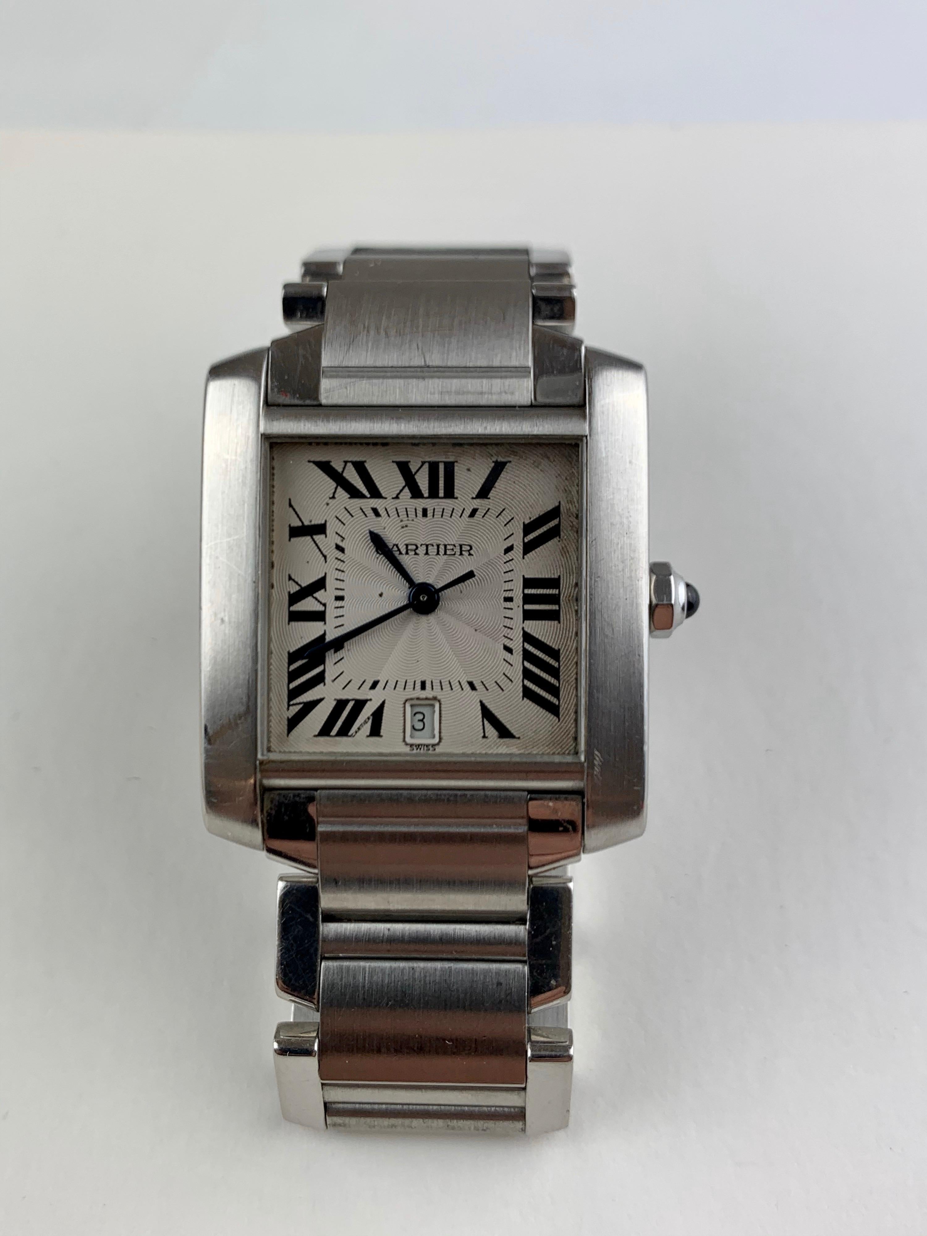 Cartier Tank Francaise Stainless Steel 2302 Watch 4