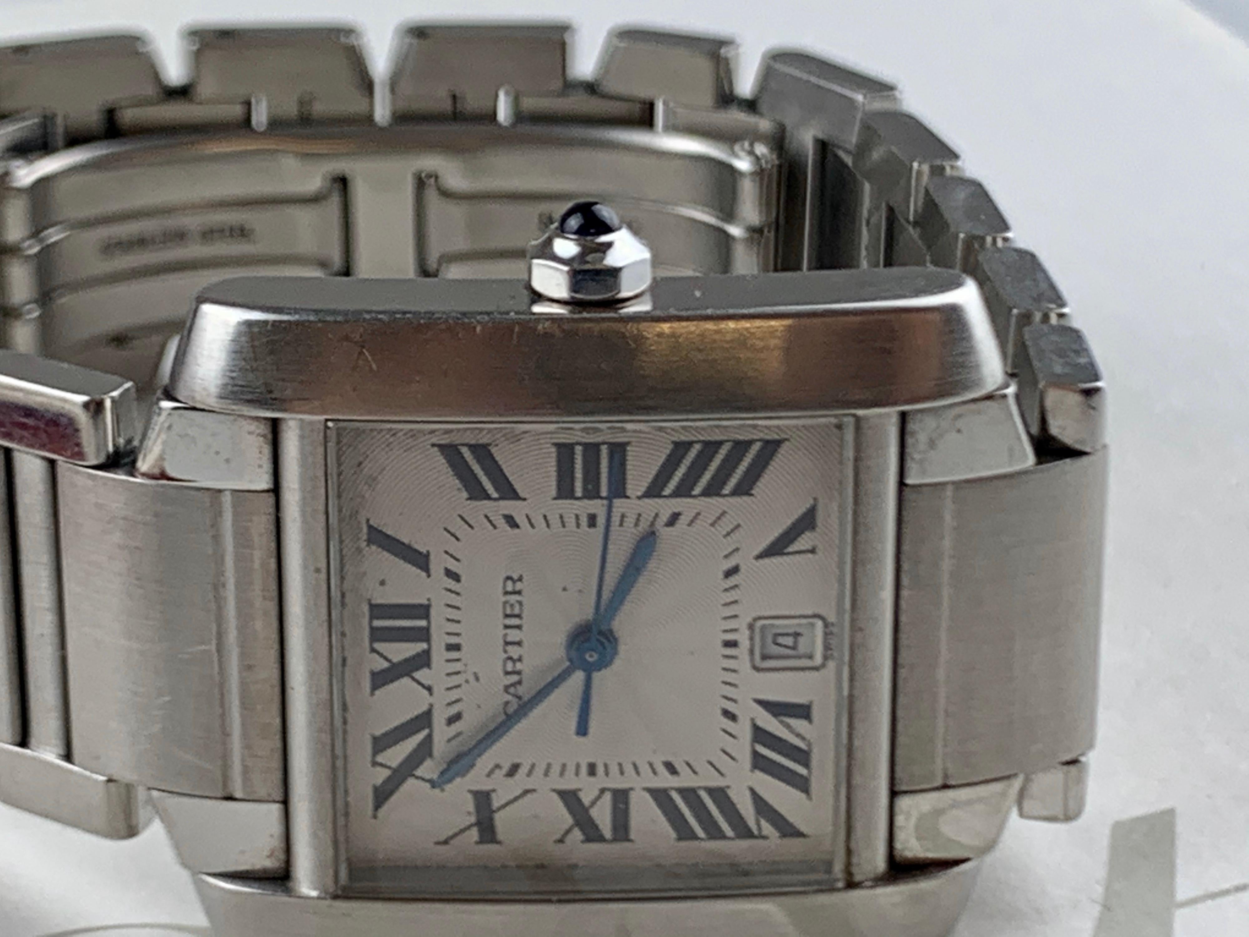 Cartier Tank Francaise Uhr aus Edelstahl 2302 10
