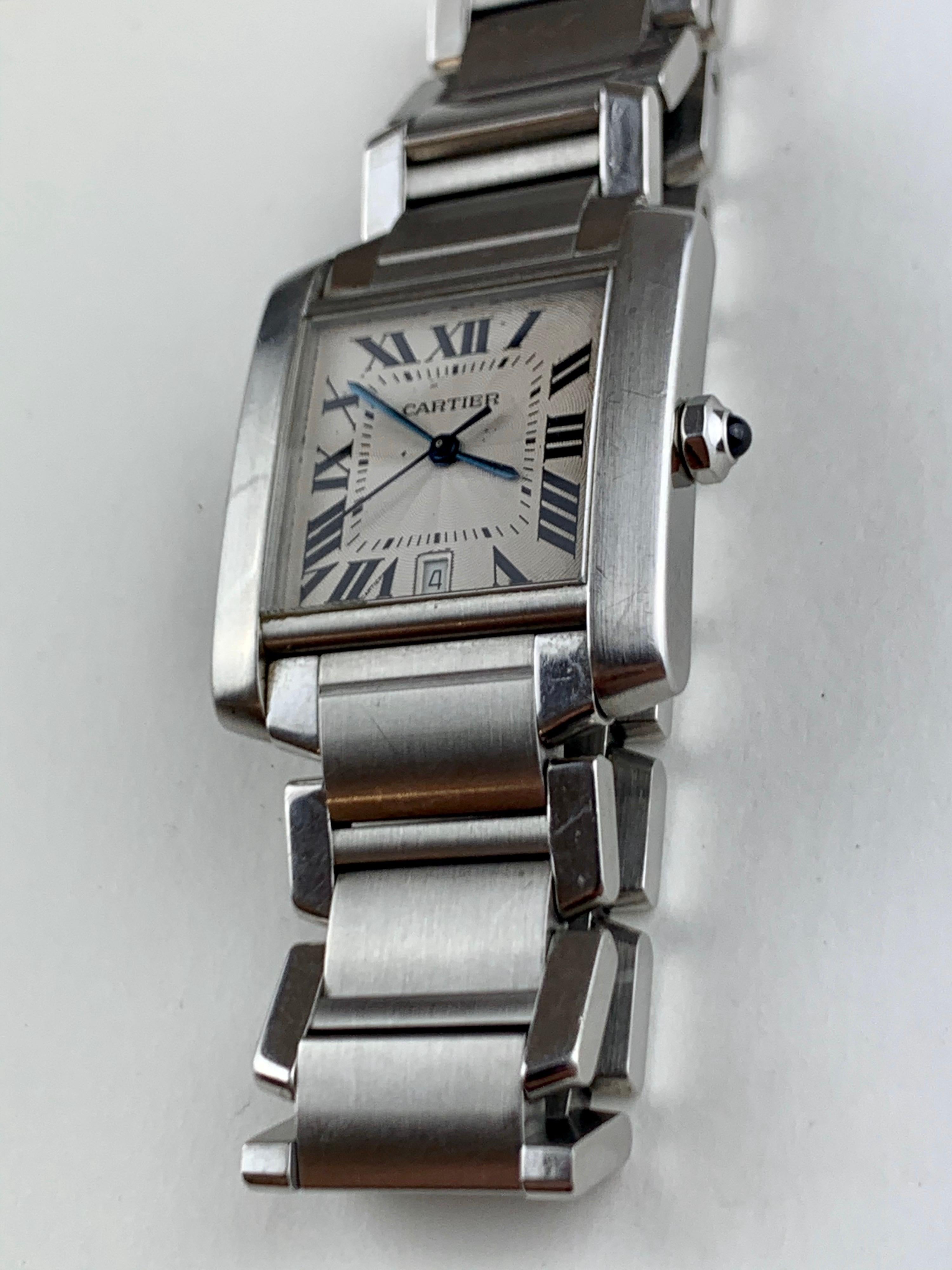 Cartier Tank Francaise Uhr aus Edelstahl 2302 4