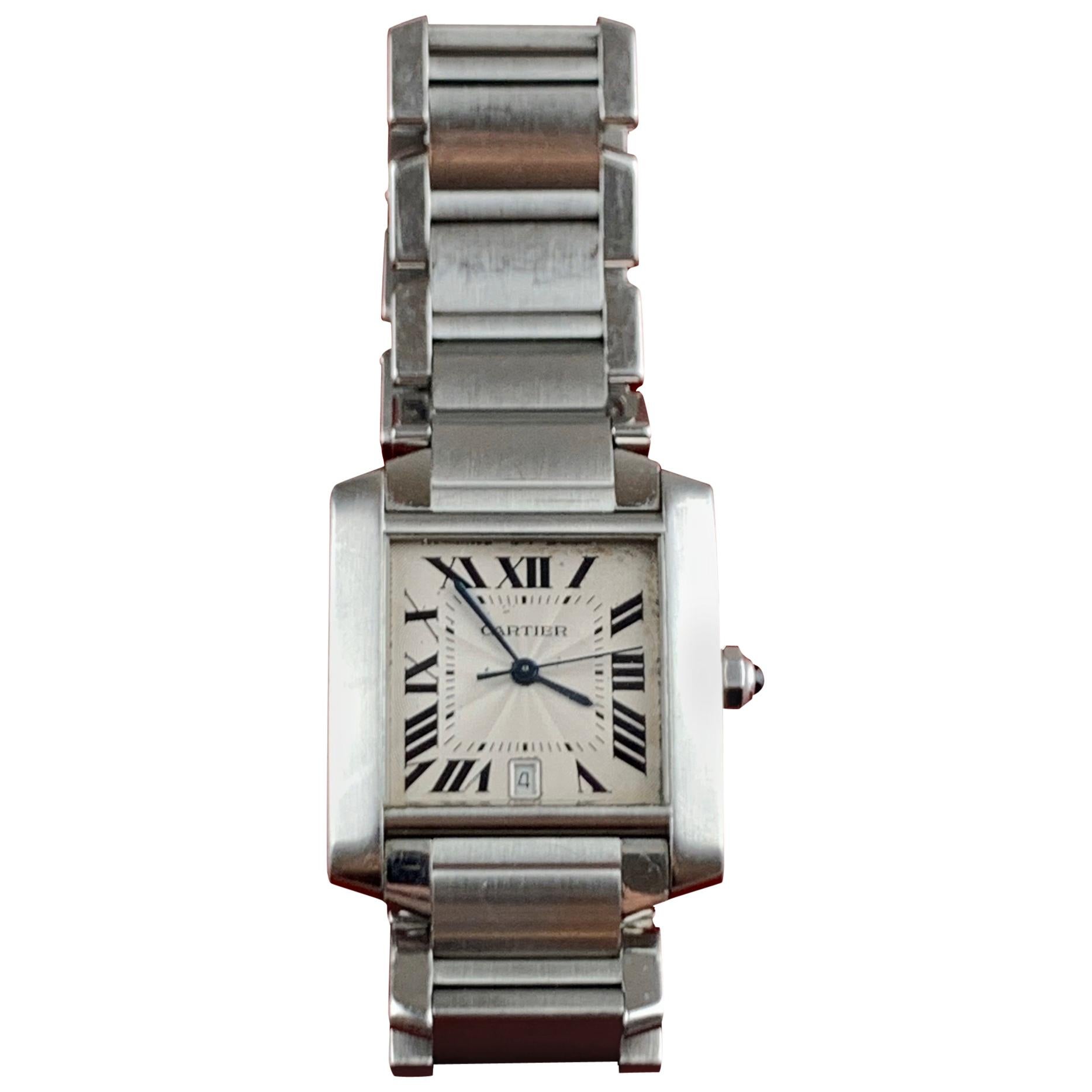 Cartier Tank Francaise Uhr aus Edelstahl 2302
