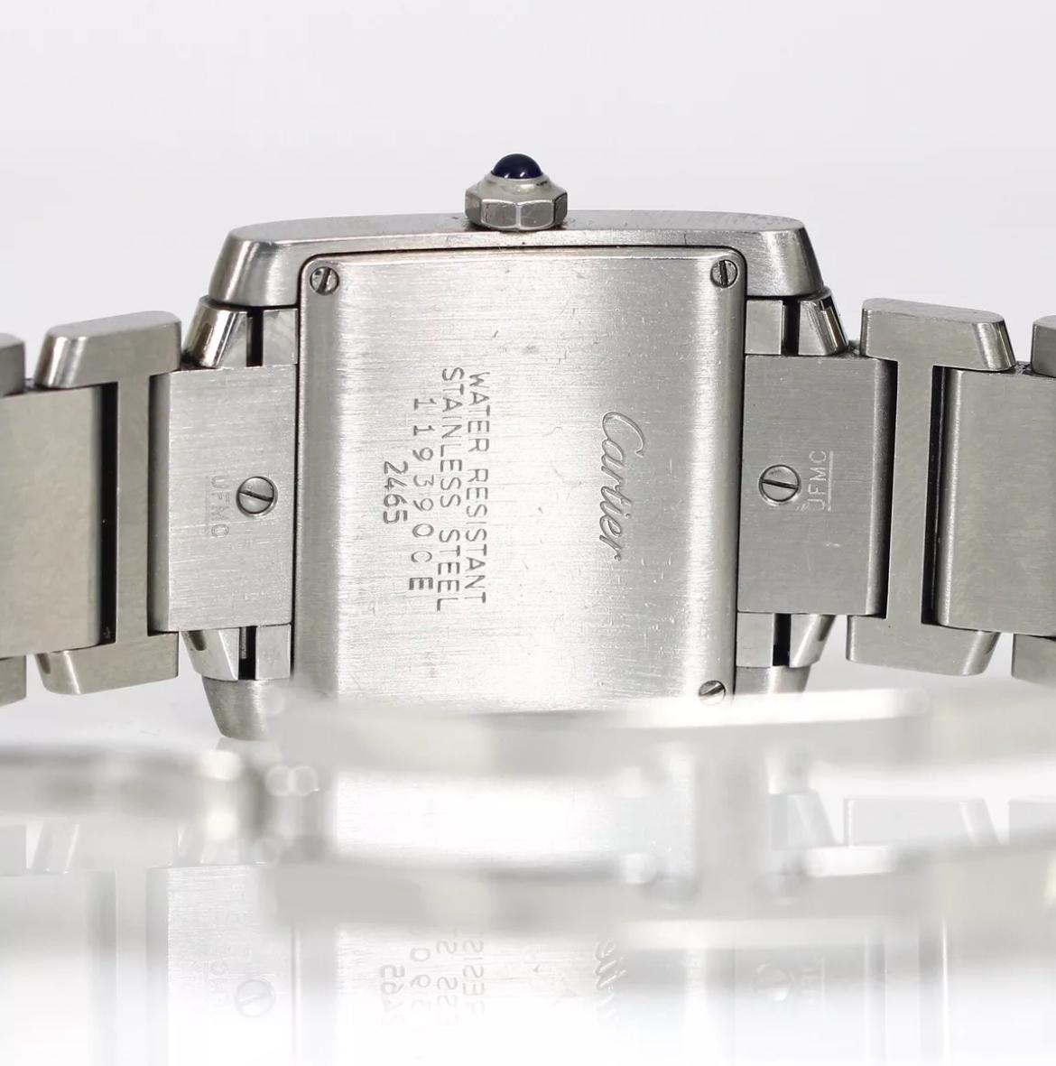 Cartier Tank Francaise Edelstahl 2465 Uhr 25 mm. Damen