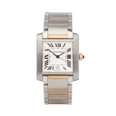 Cartier Tank Francaise Stainless Steel and 18 Karat Yellow Gold 2302