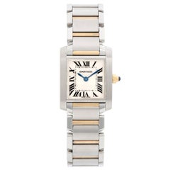 Cartier Tank Francaise Stainless Steel and Yellow Gold Ladies Watch W51008Q3