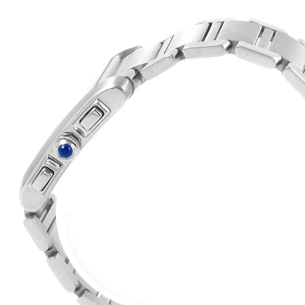Cartier Tank Francaise Stainless Steel Chronoflex Men's Watch W51001Q3 For Sale 4