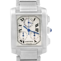 Cartier Tank Francaise Stainless Steel Chronoflex Men's Watch W51001Q3