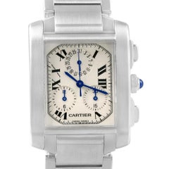 Cartier Tank Francaise Stainless Steel Chronoflex Watch W51001Q3