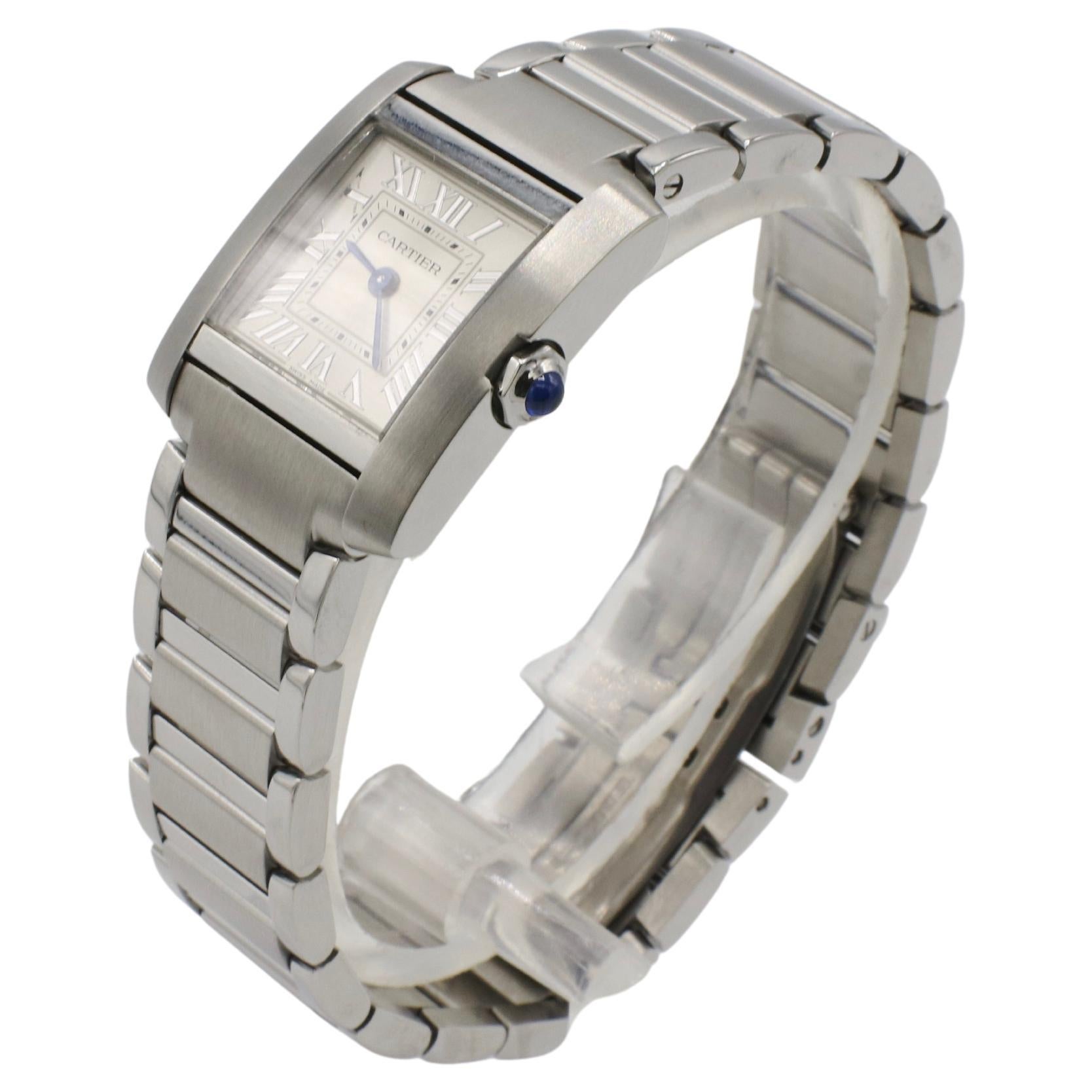 Reloj Cartier Tank Francaise de acero inoxidable para señora Referencia WSTA0065 4472 Moderno en venta