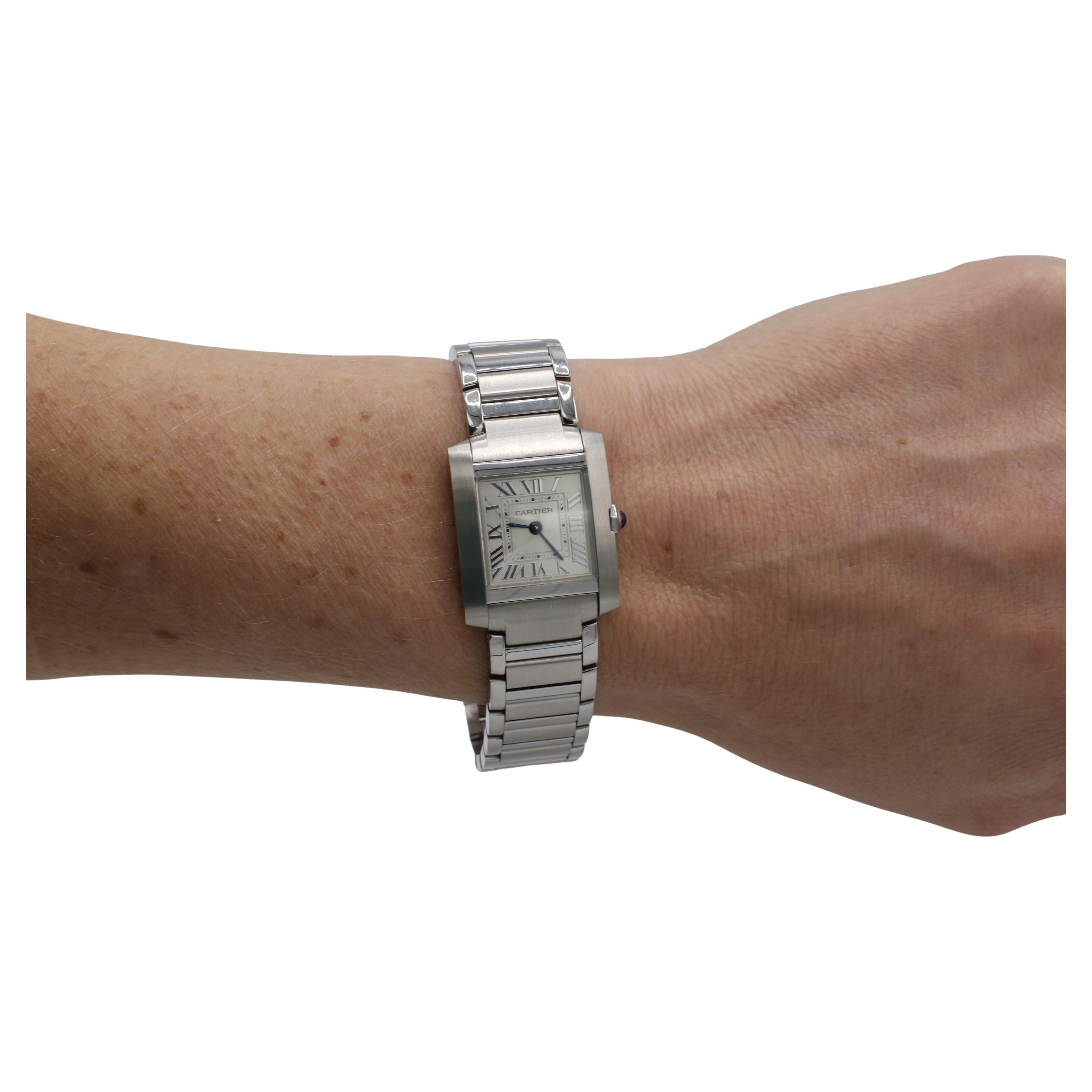 De las mujeres Reloj Cartier Tank Francaise de acero inoxidable para señora Referencia WSTA0065 4472 en venta