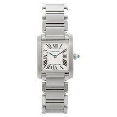 Cartier Tank Française Damenuhr aus Edelstahl W51008Q3 2384