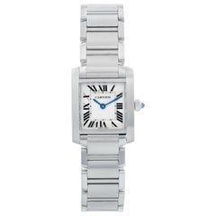 Vintage Cartier Tank Francaise Stainless Steel Ladies Watch W51008Q3