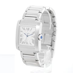 Cartier Tank Francaise Stainless Steel Men's Large Watch. Current Production Mod