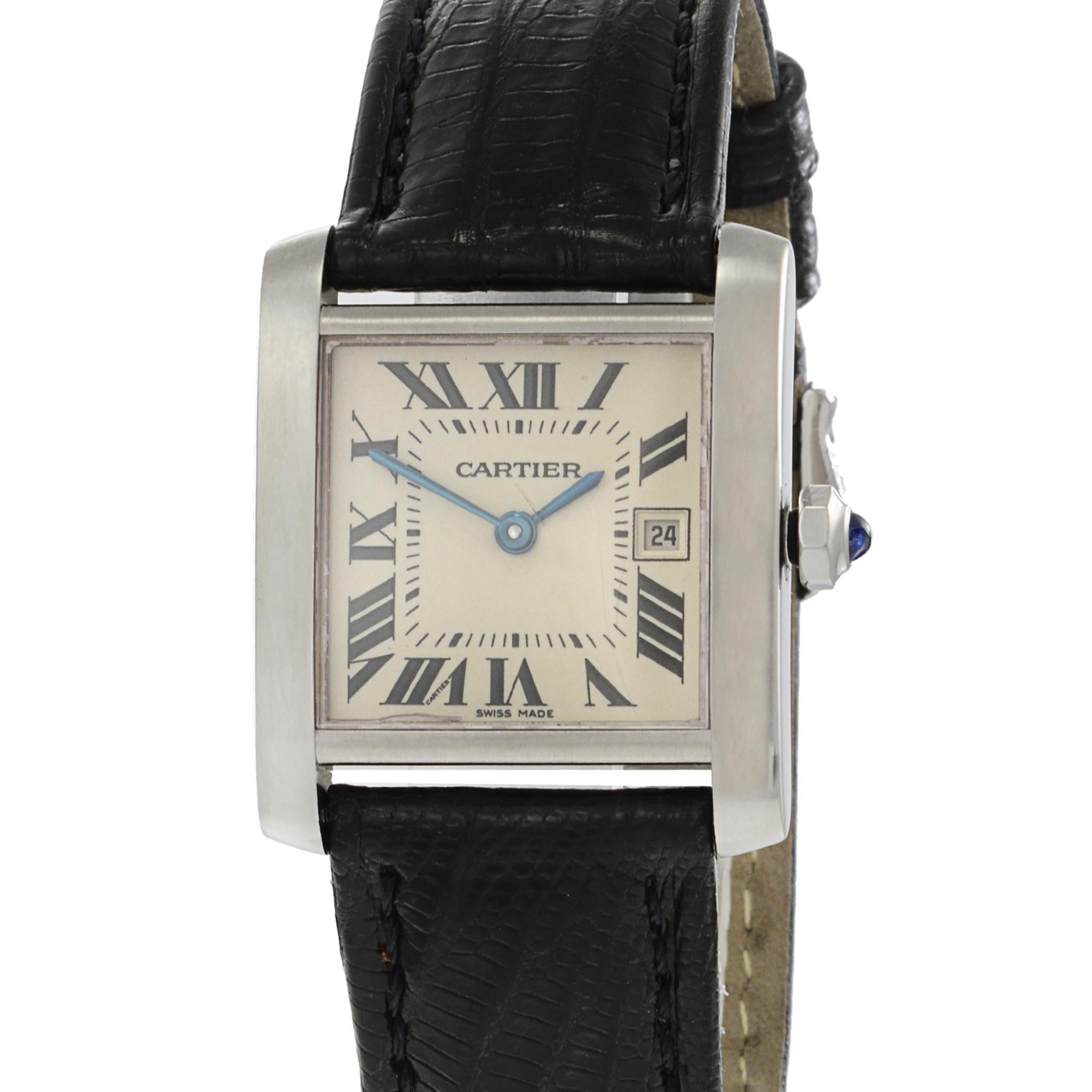 Cartier Tank Francaise Edelstahl Quarz (Moderne)