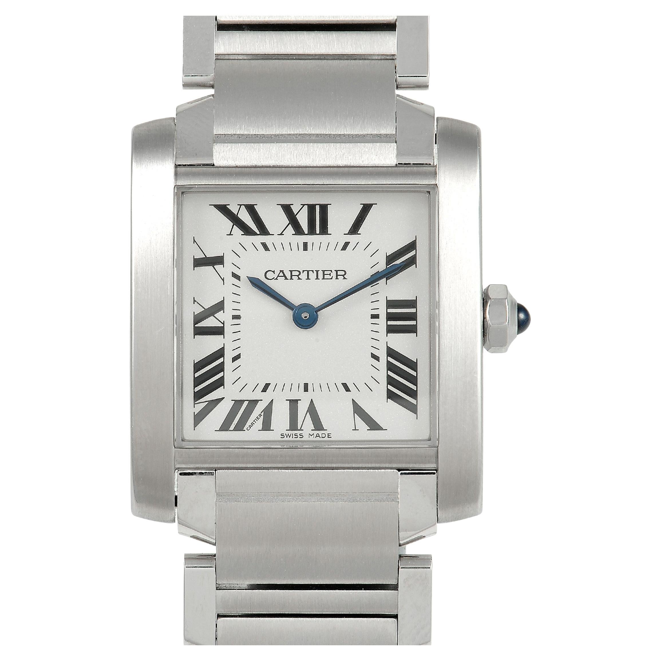 Cartier Tank Francaise Stainless Steel Quartz Watch VSTA 0005