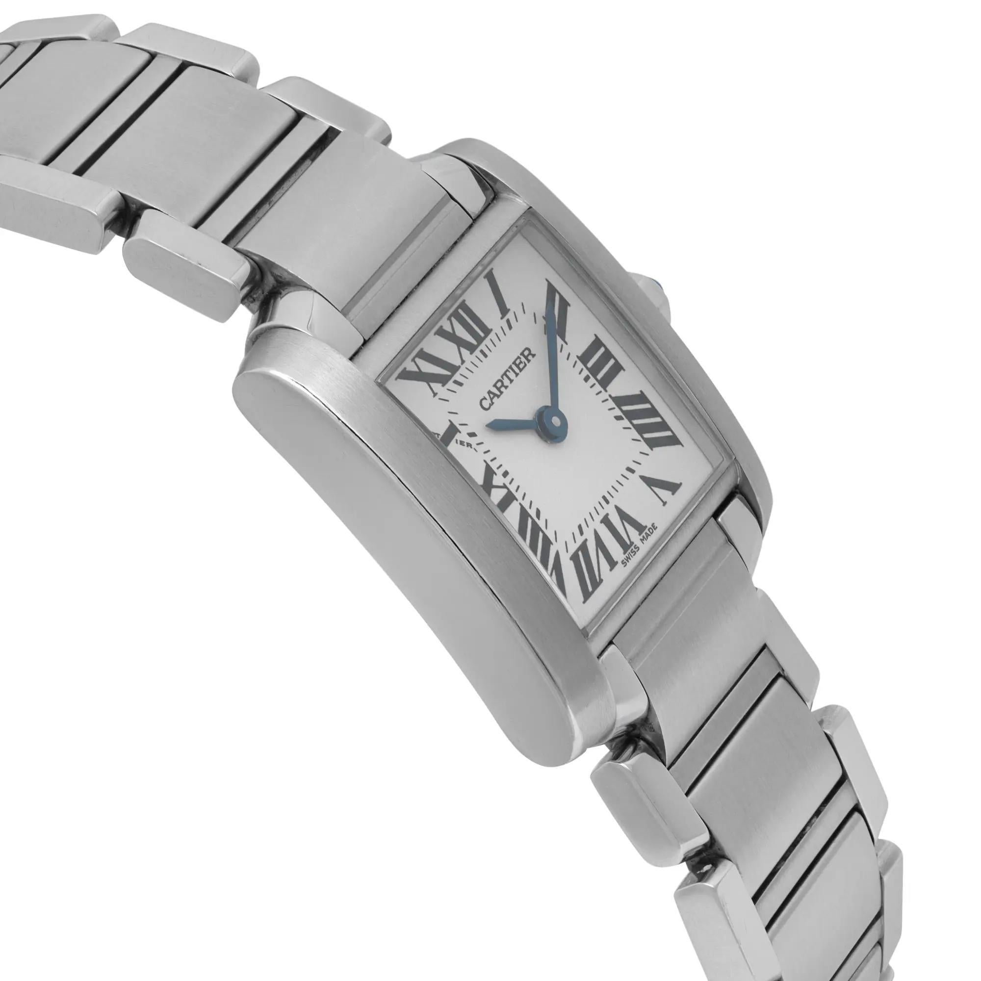 De las mujeres Reloj Cartier Tank Francaise Acero inoxidable Esfera plateada Cuarzo Mujer W51008Q3 en venta