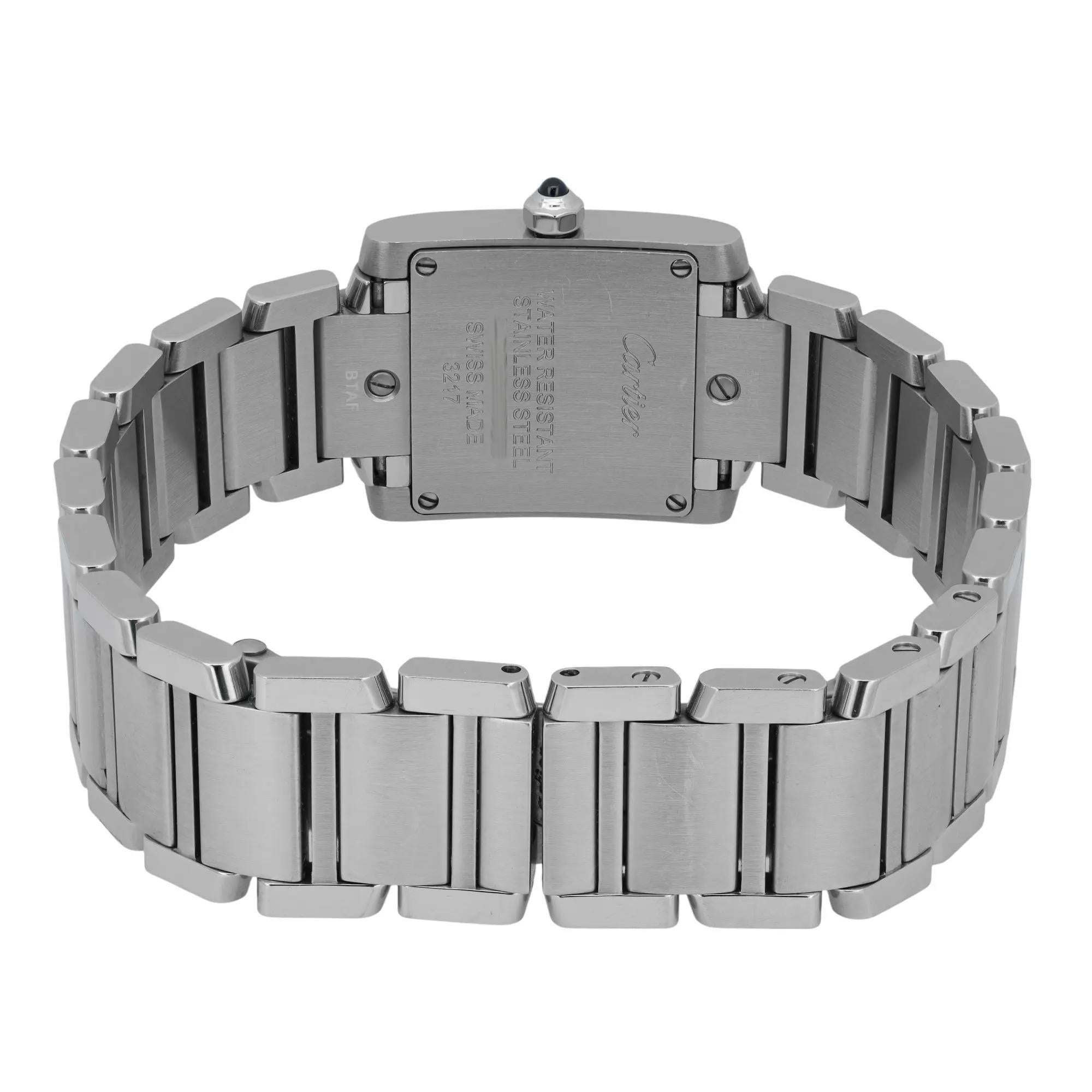 Reloj Cartier Tank Francaise Acero inoxidable Esfera plateada Cuarzo Mujer W51008Q3 en venta 1