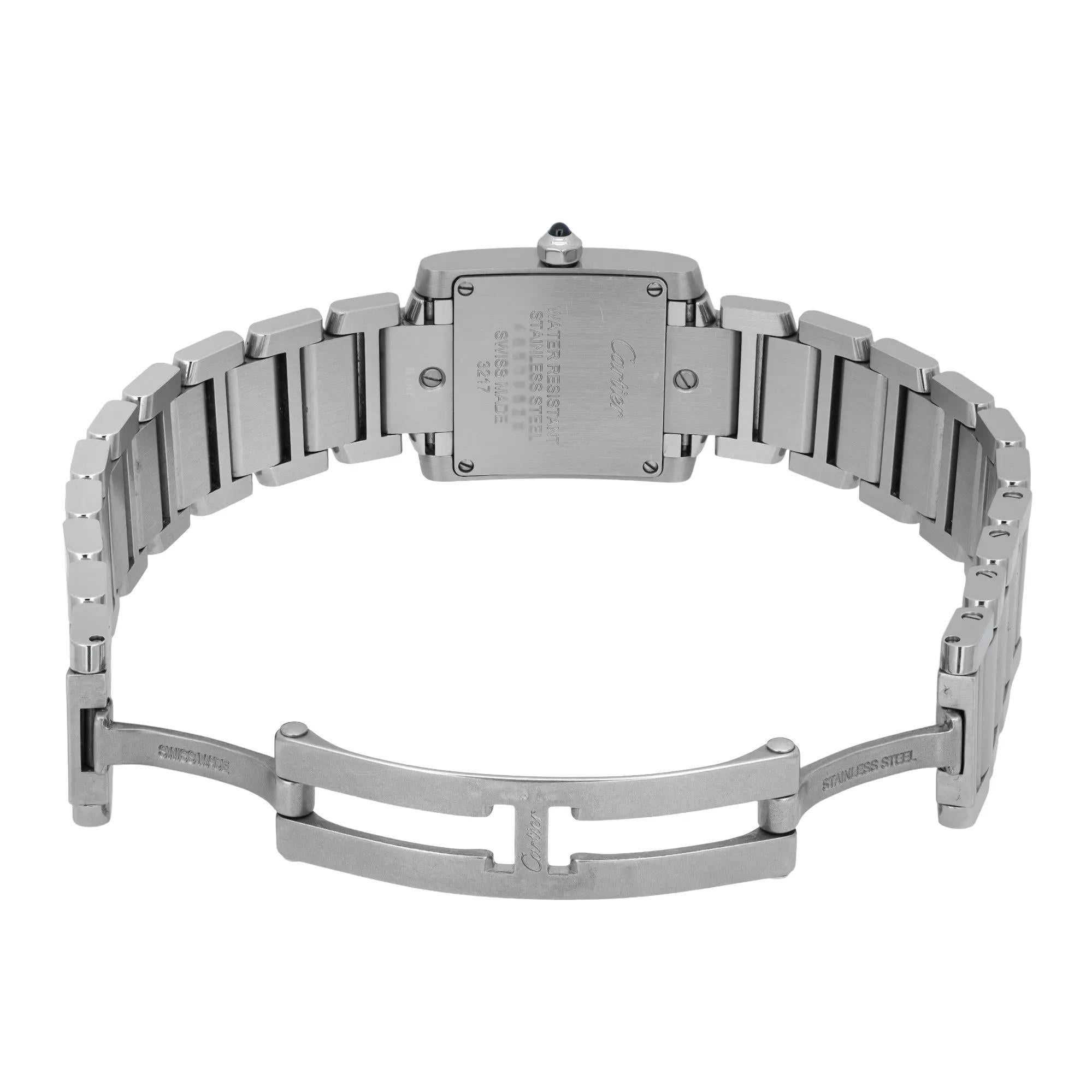 Reloj Cartier Tank Francaise Acero inoxidable Esfera plateada Cuarzo Mujer W51008Q3 en venta 2
