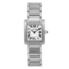 Cartier Tank Francaise Stainless Steel Silver Dial Quartz Ladies Watch W51008Q3
