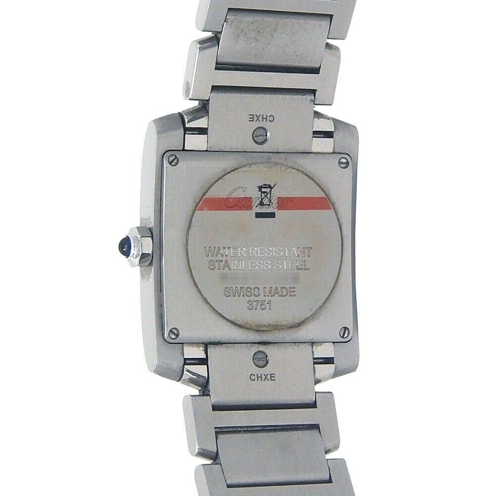 Cartier Tank Francaise Stainless Steel Women's Watch Quartz WSTA0005 For Sale 2