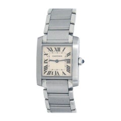 Cartier Tank Francaise Stainless Steel Women's Watch Quartz WSTA0005