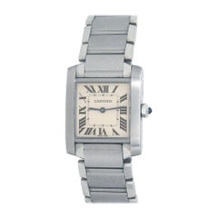 Cartier Tank Francaise Stainless Steel Women's Watch Quartz WSTA0005