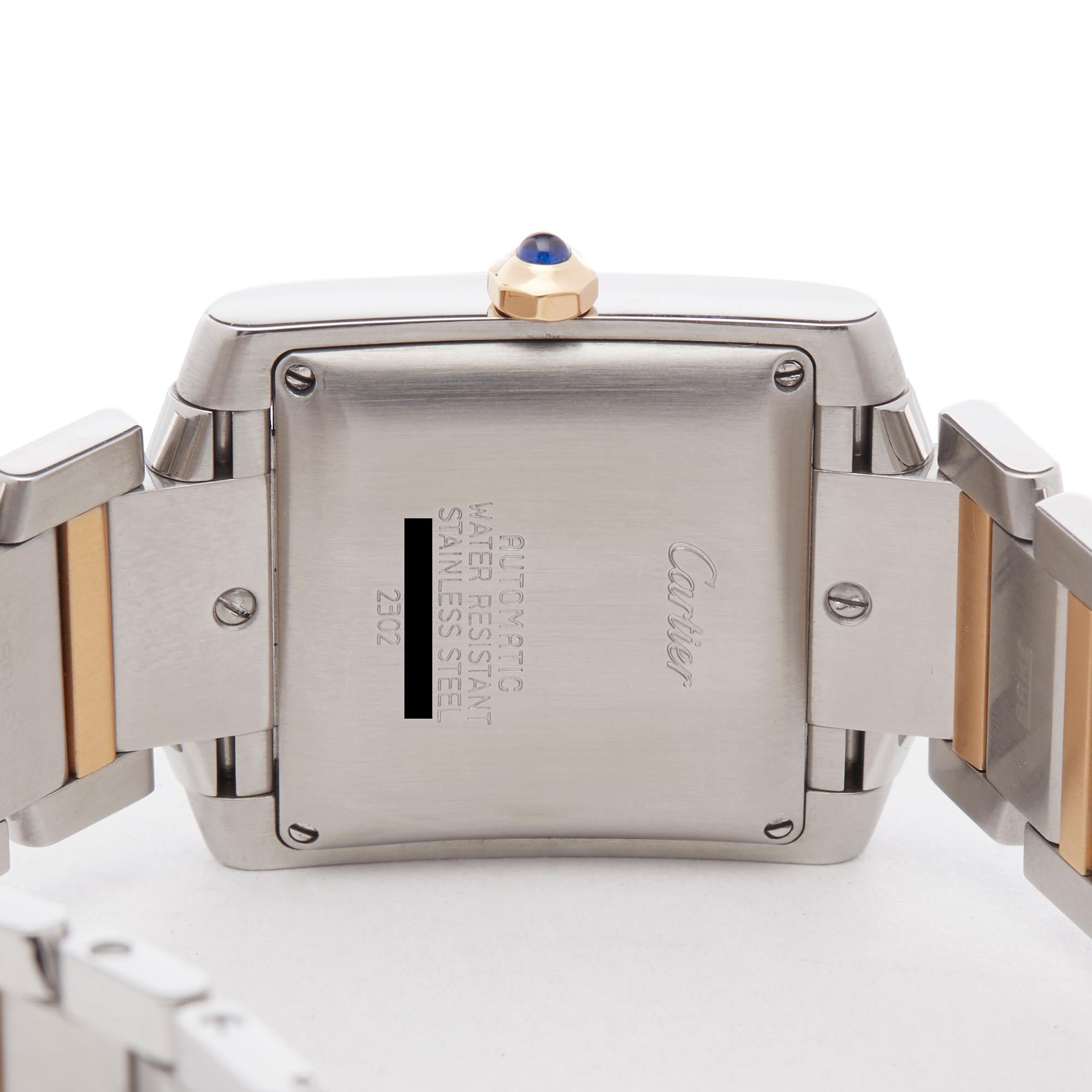 Cartier Tank Francaise Stainless Steel and Yellow Gold 2302 2