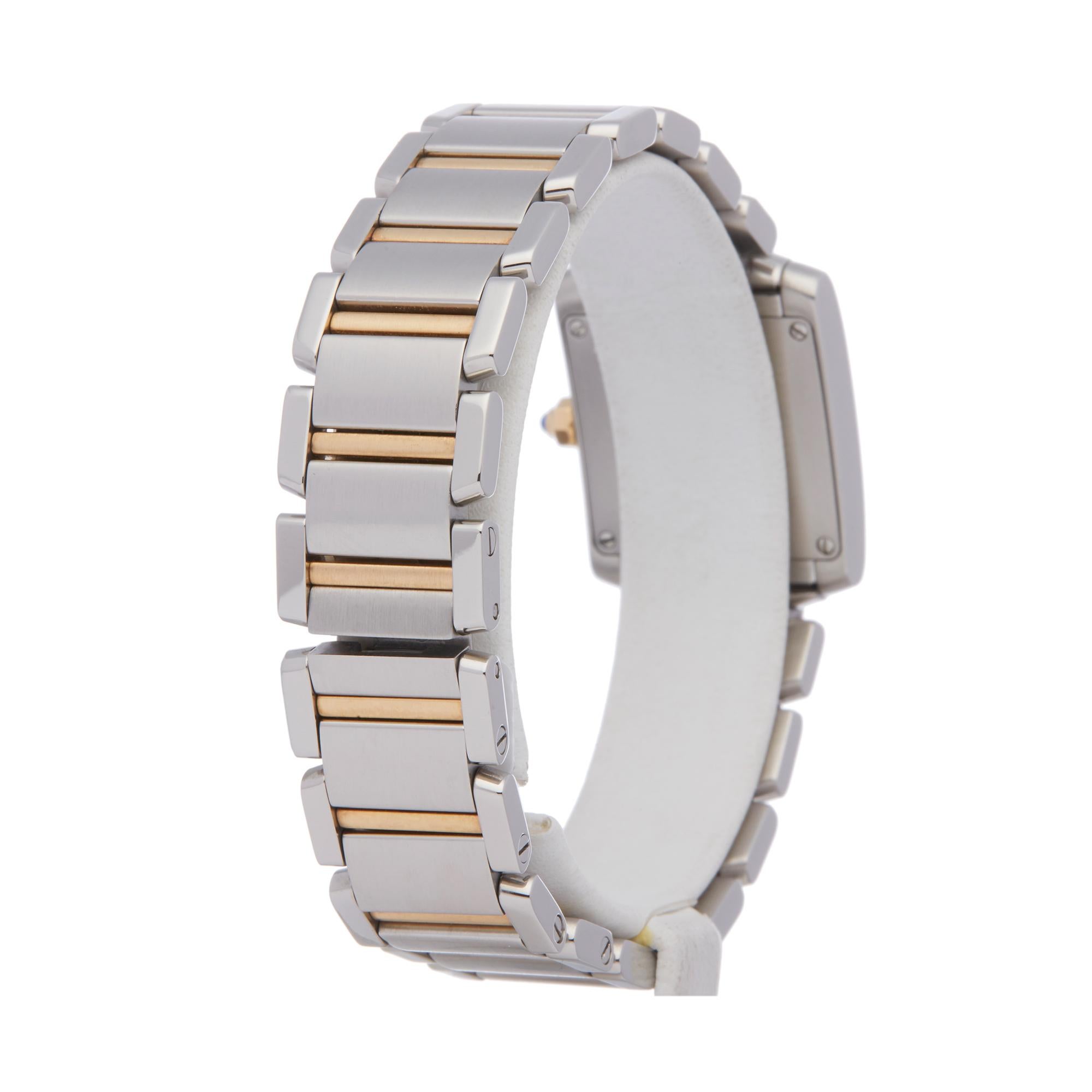 Cartier Tank Francaise Stainless Steel and Yellow Gold 2384 1