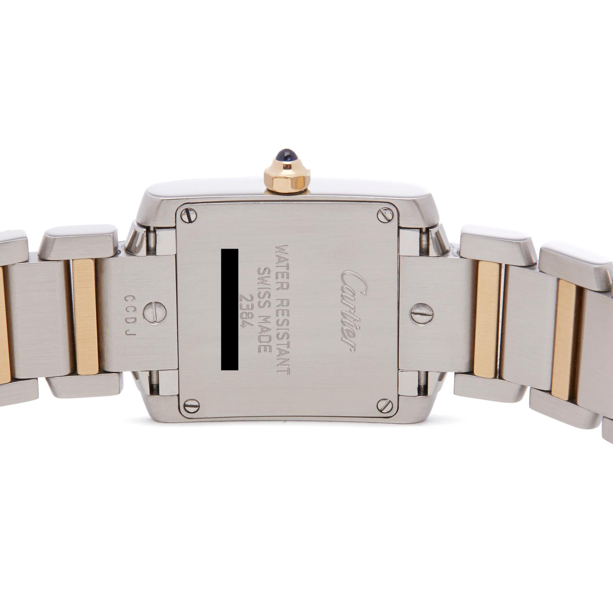 Cartier Tank Francaise Stainless Steel and Yellow Gold 2384 2
